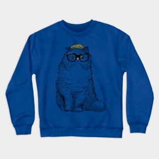 hipster Cat cat Crewneck Sweatshirt